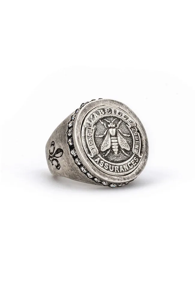 Silver Signet Ring Abeille 7