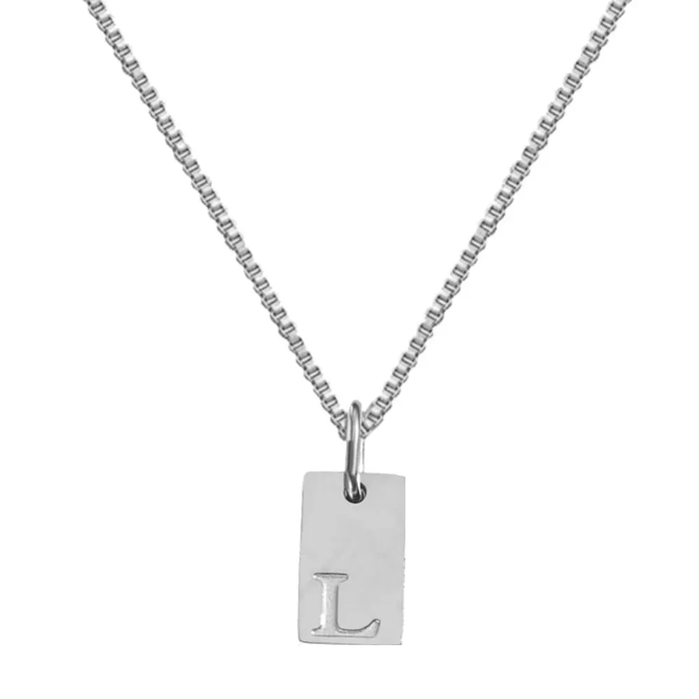 Simple Style Choker Women Stainless Steel Pendant Necklace