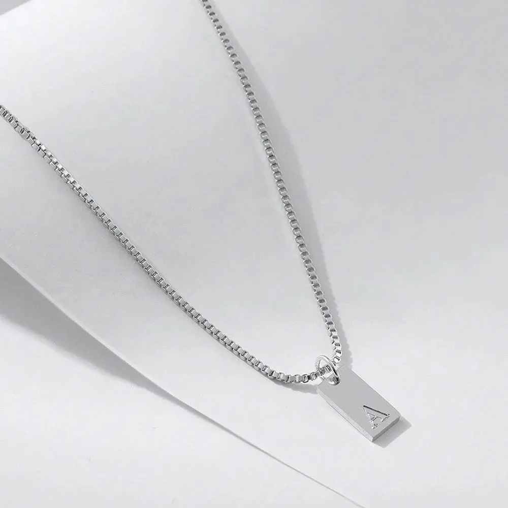 Simple Style Choker Women Stainless Steel Pendant Necklace