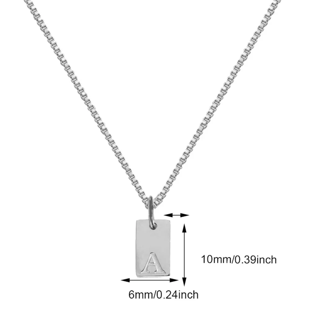 Simple Style Choker Women Stainless Steel Pendant Necklace
