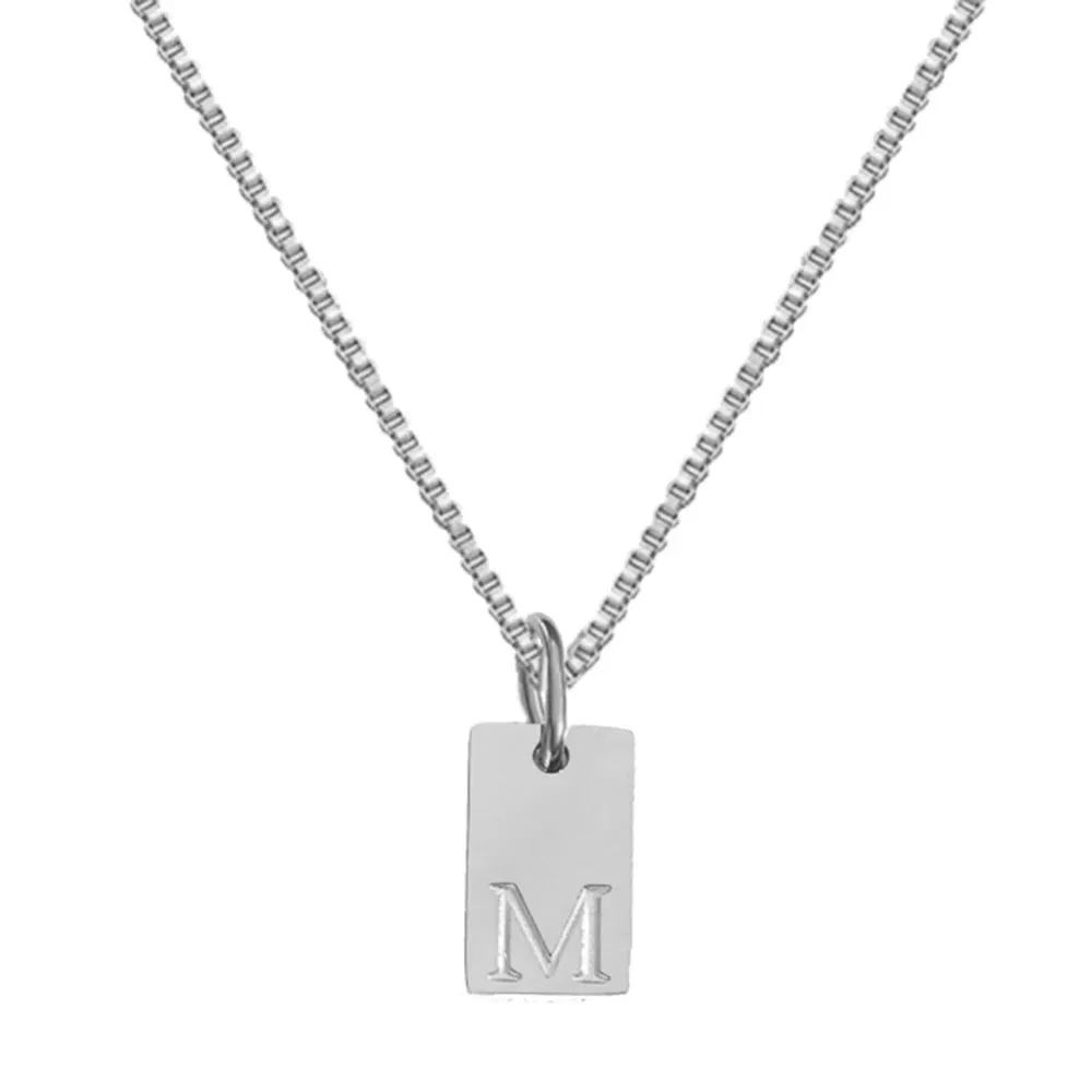 Simple Style Choker Women Stainless Steel Pendant Necklace