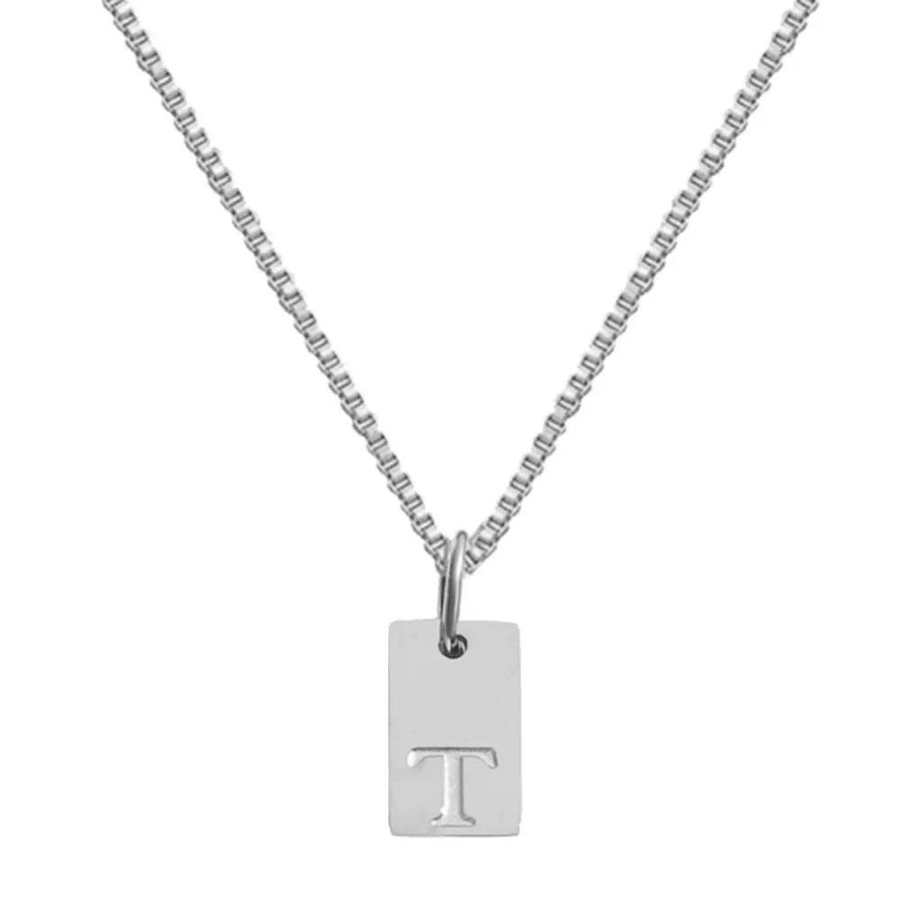 Simple Style Choker Women Stainless Steel Pendant Necklace