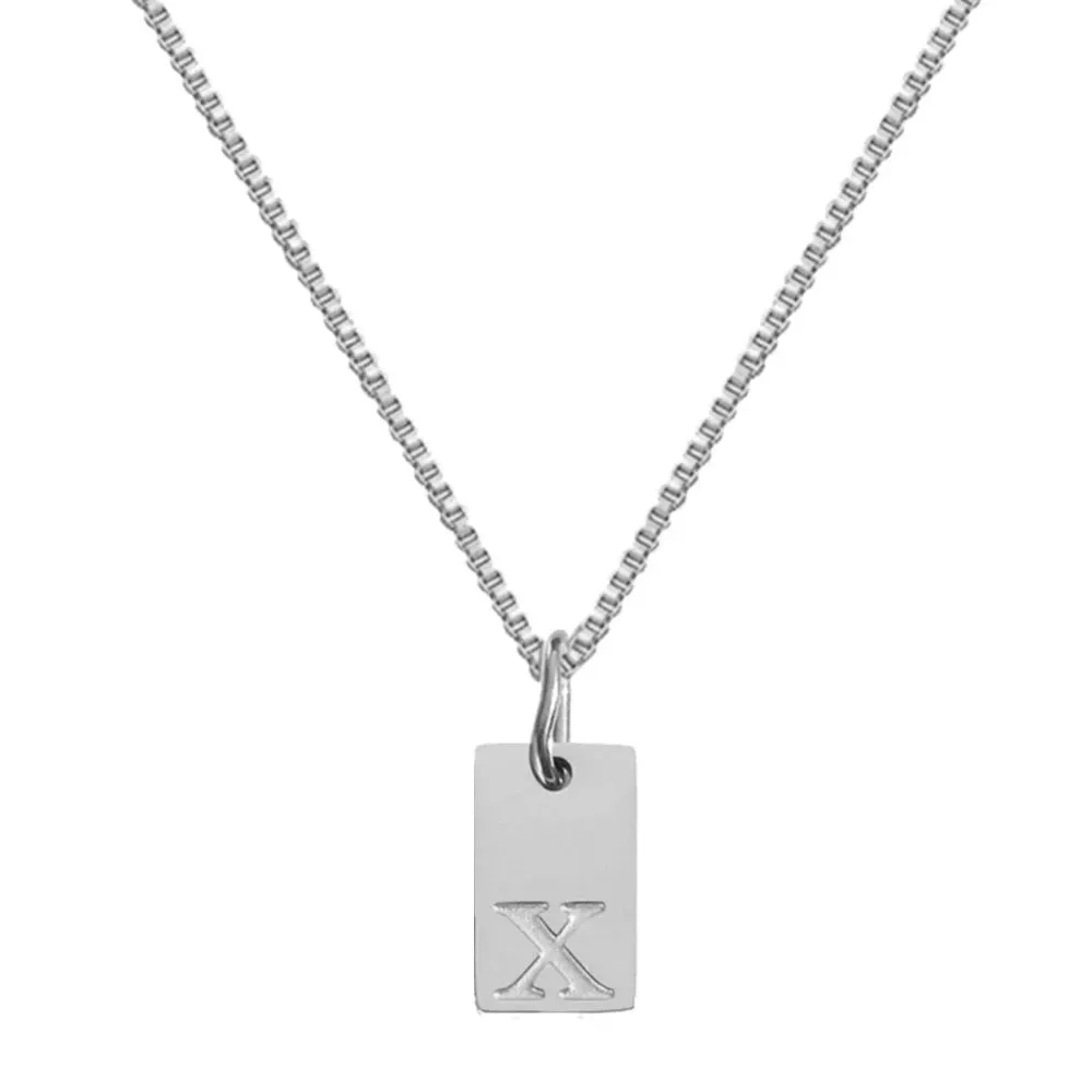 Simple Style Choker Women Stainless Steel Pendant Necklace