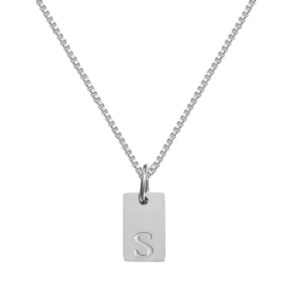 Simple Style Choker Women Stainless Steel Pendant Necklace
