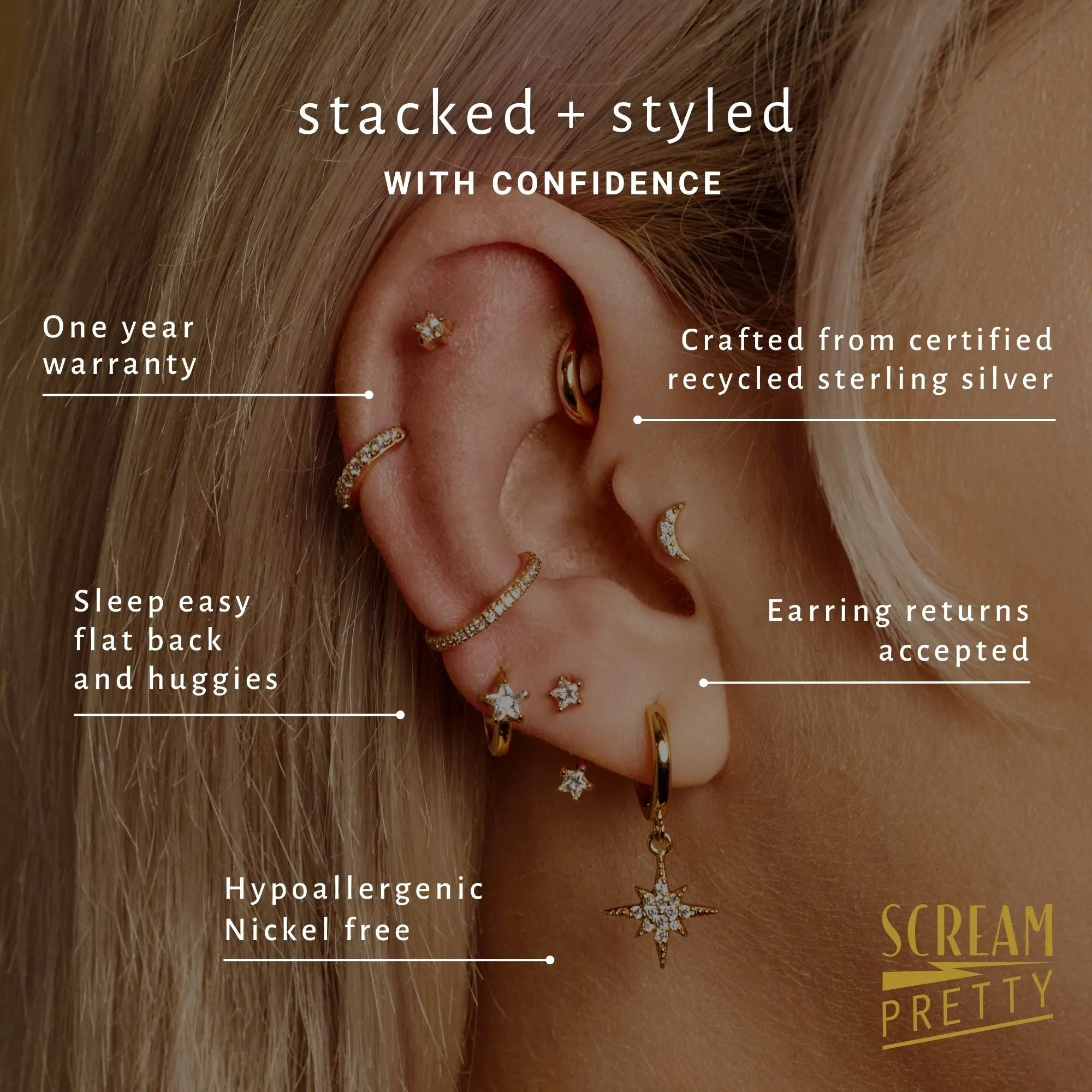 Slim Sparkling Perfect Hoop Earrings