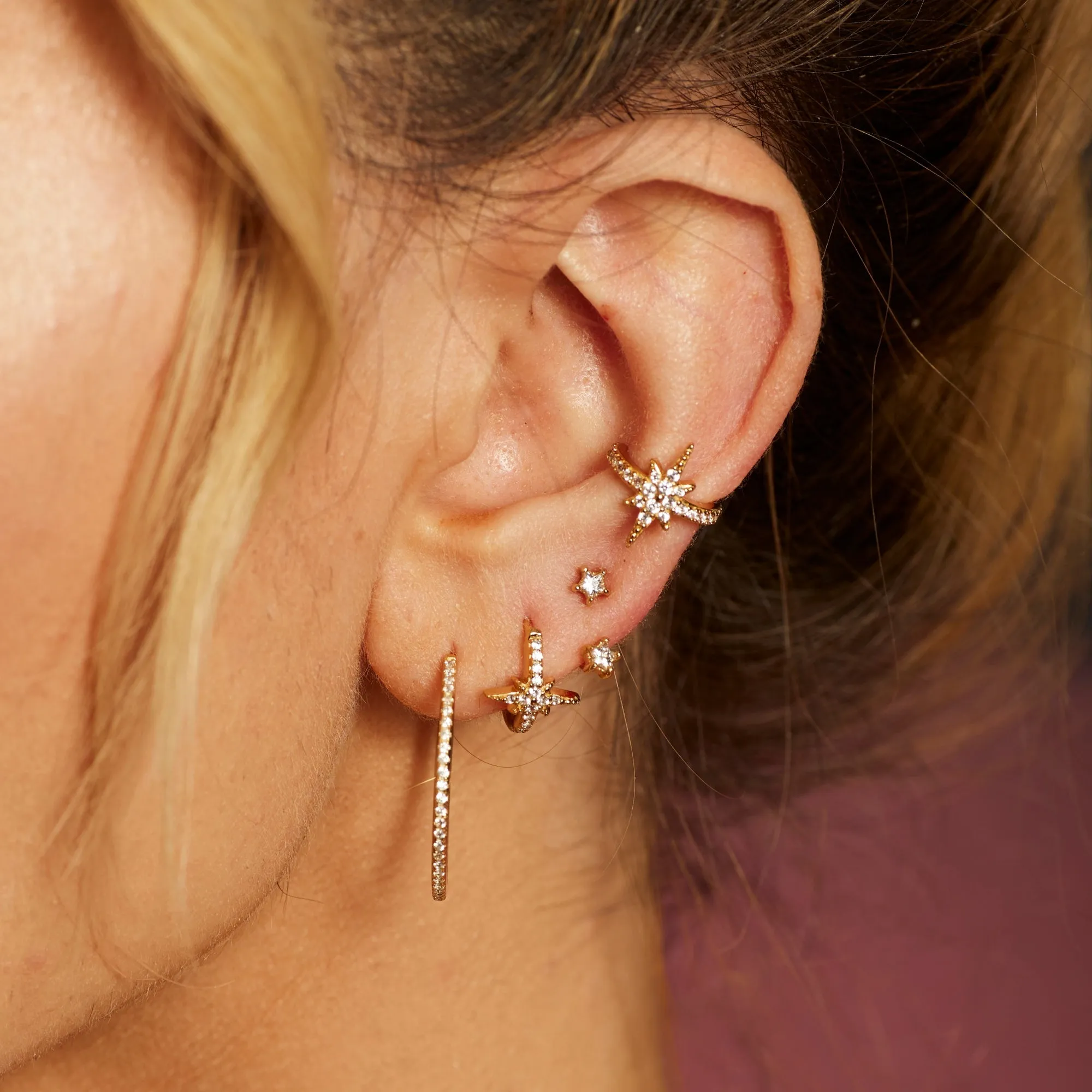 Slim Sparkling Perfect Hoop Earrings