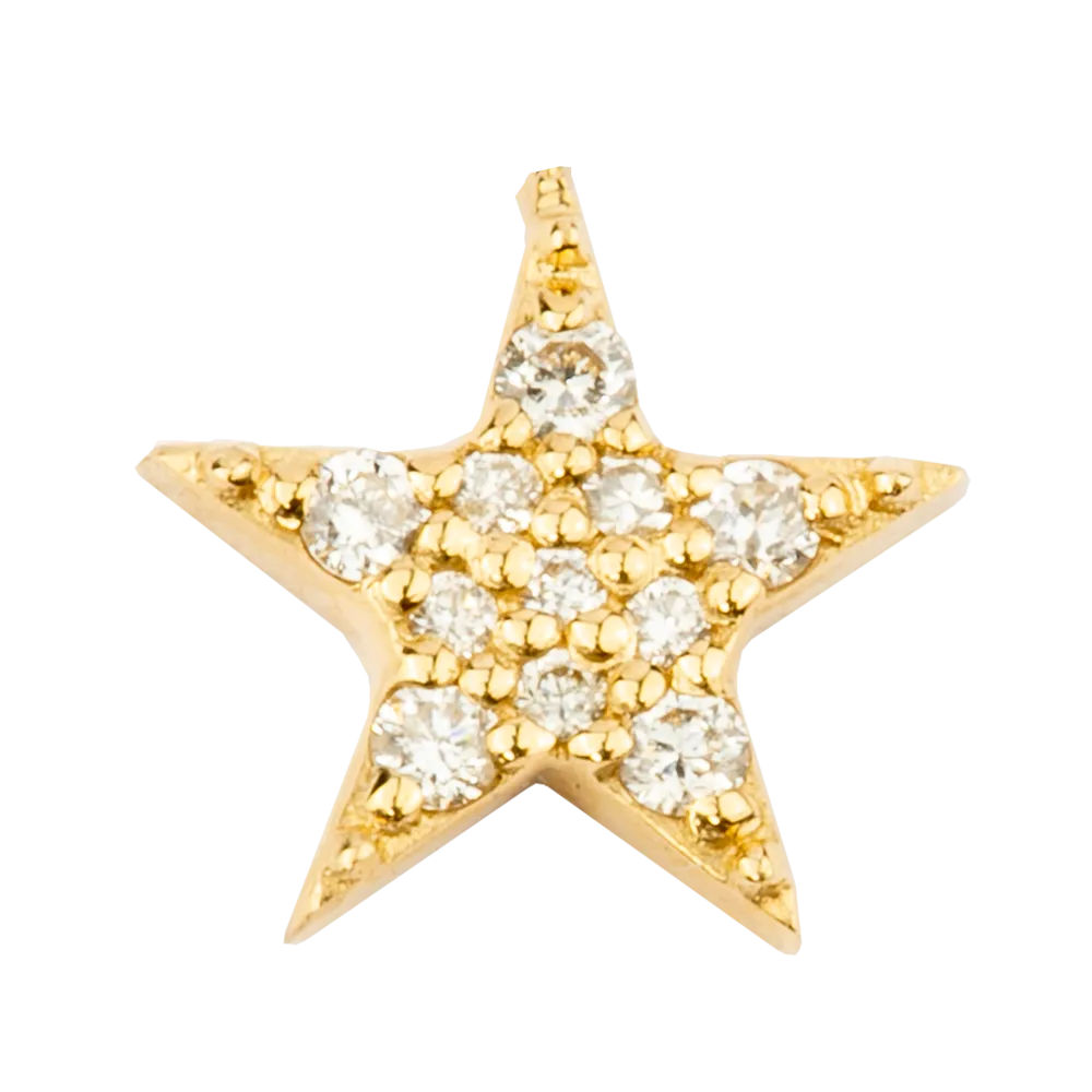 Small Star with Pavé Diamonds
