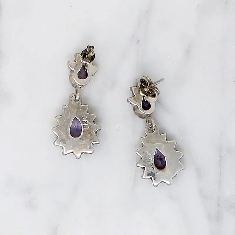 Sparkling Amethyst & Silver Earrings