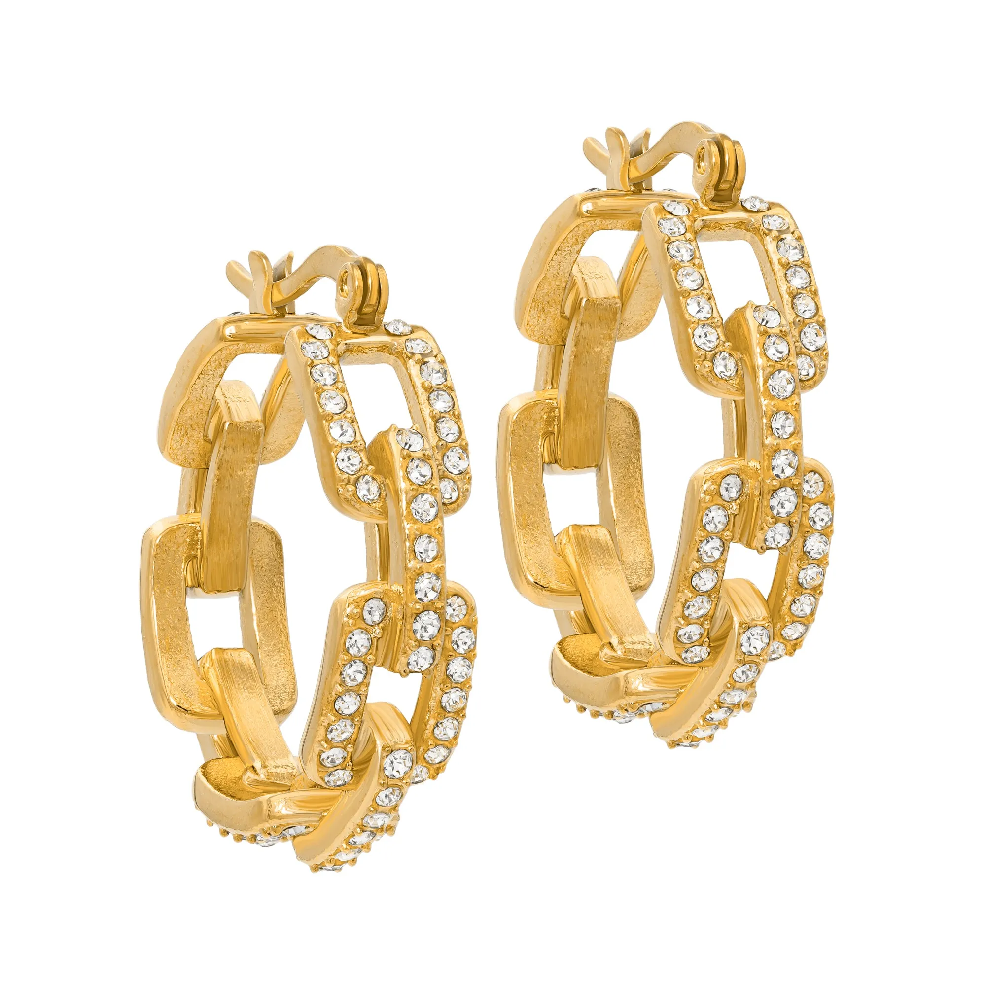 Sparkling Chain Hoops