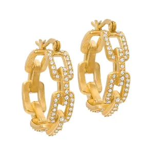 Sparkling Chain Hoops