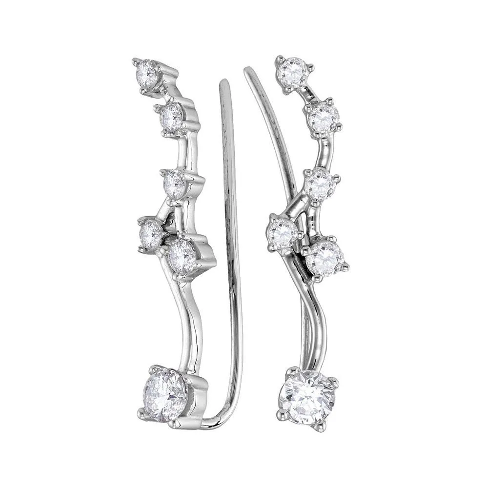 Sparkling Diamond Cascade Earrings