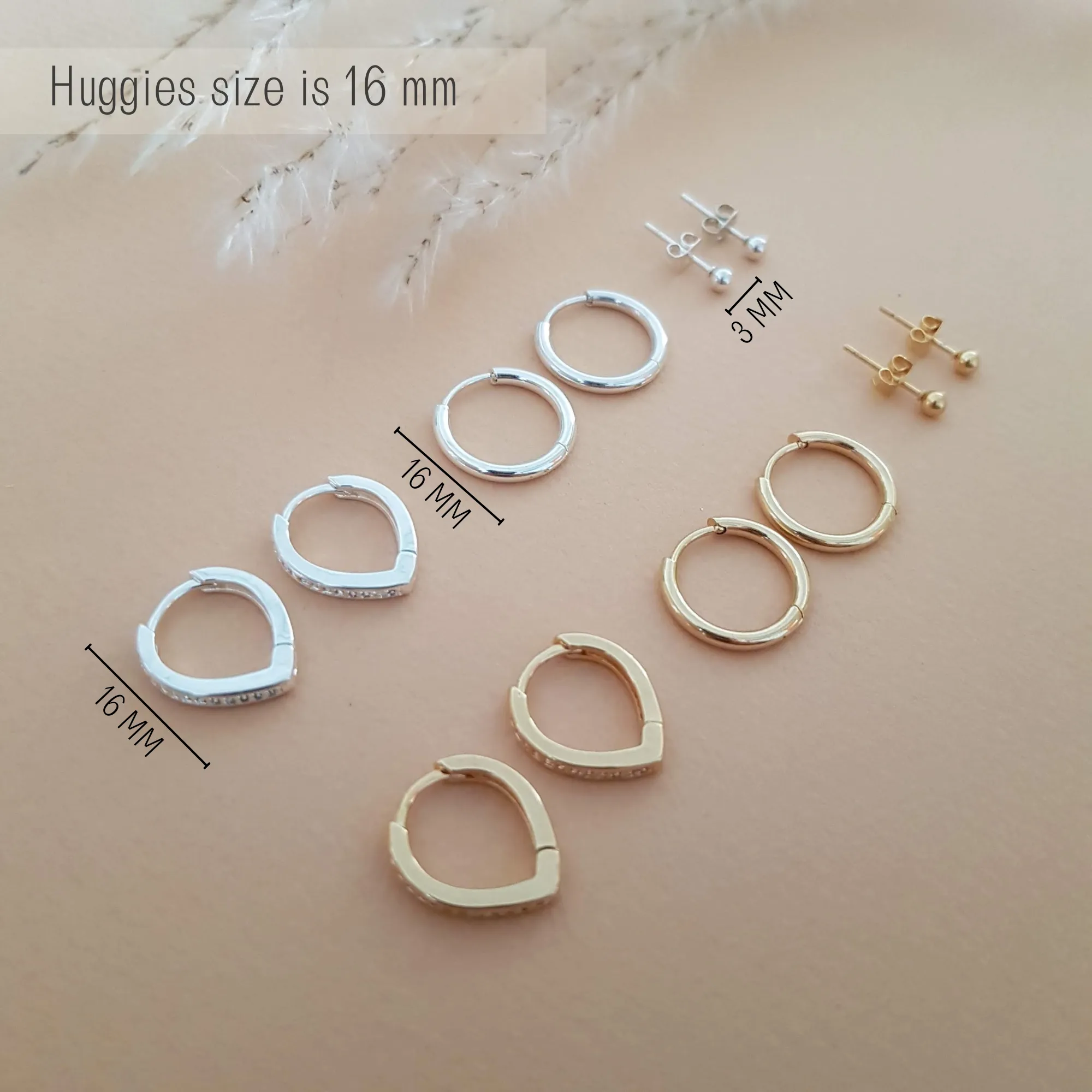 Sparkling Earring Set - Silver