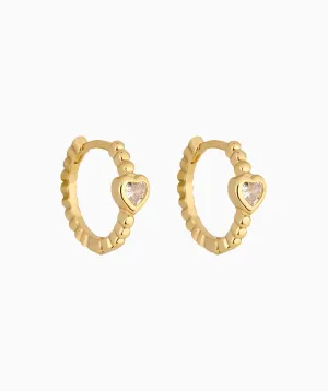 Sparkling Heart Hoops