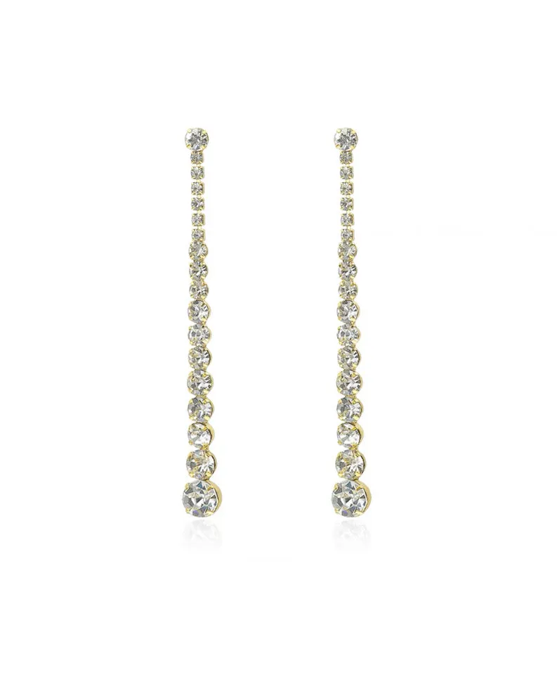 Sparkling Round Drop Earrings