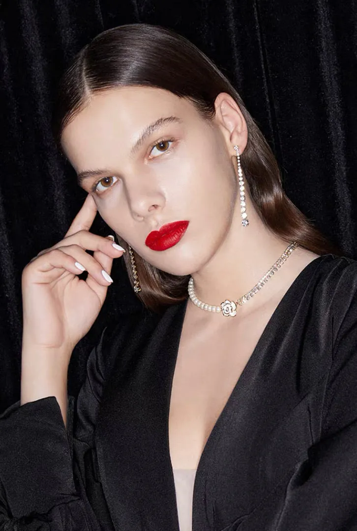 Sparkling Round Drop Earrings
