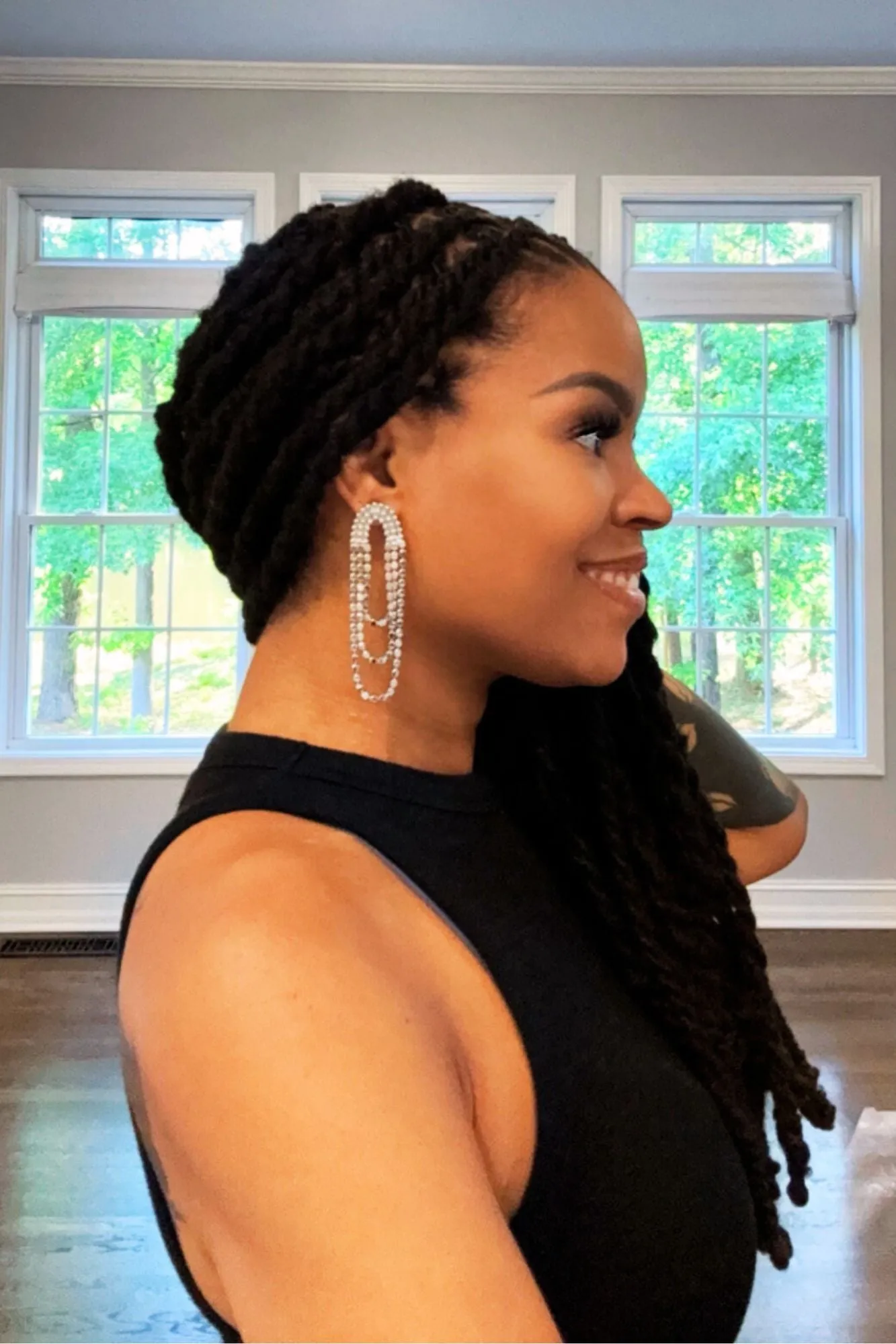 Sparkling Silver Drop Earrings