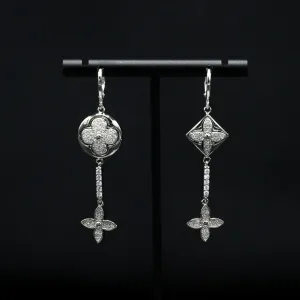 Sparkling Silver Drop Earrings