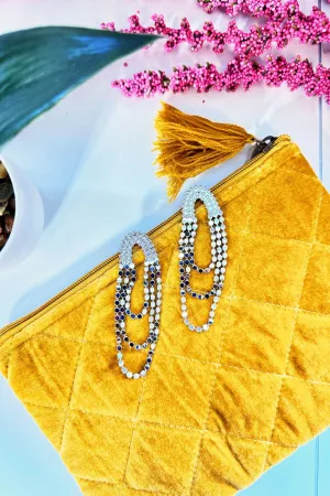 Sparkling Silver Drop Earrings