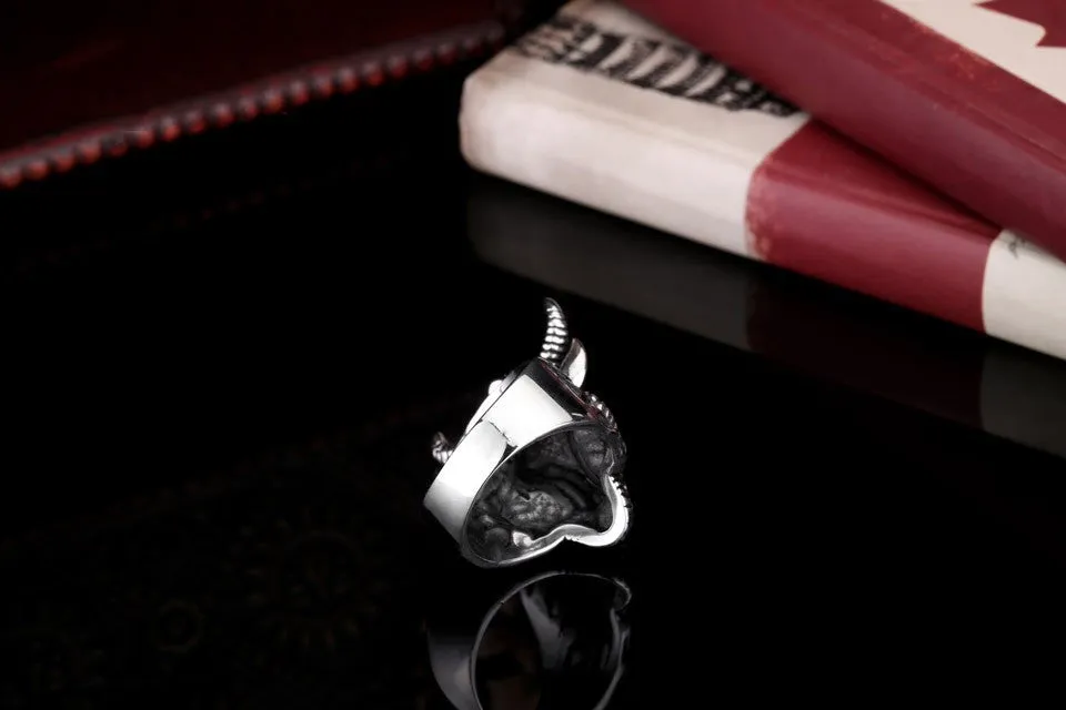 Steel soldier Stainless Steel goat Ring New men vintage Jewelry