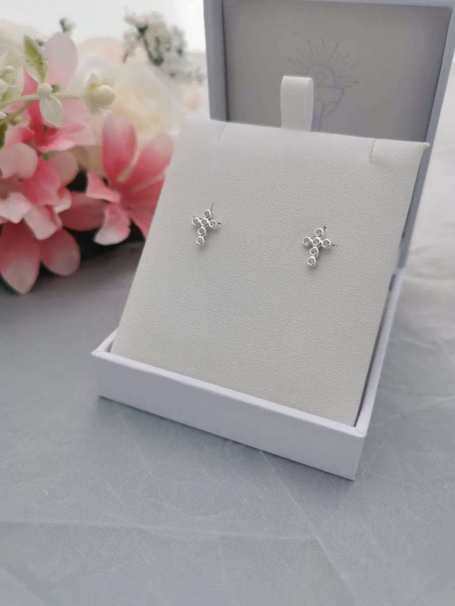 Sterling silver cross Earrings