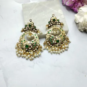 Suhasi Jadau Chandbali - Pearl Green