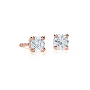 Suzy Levian 14K Rose Gold 0.20 ct. tw. Diamond Stud Earrings