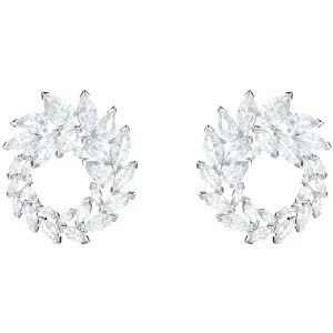 Swarovski Women's Earrings - Louison Rhodium Plated Czech White Crystal | 5450934
