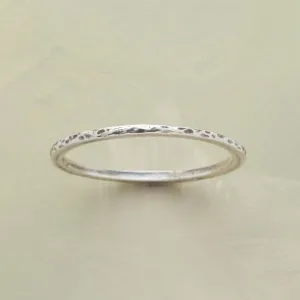 Thread-Thin Hammered Band Ring
