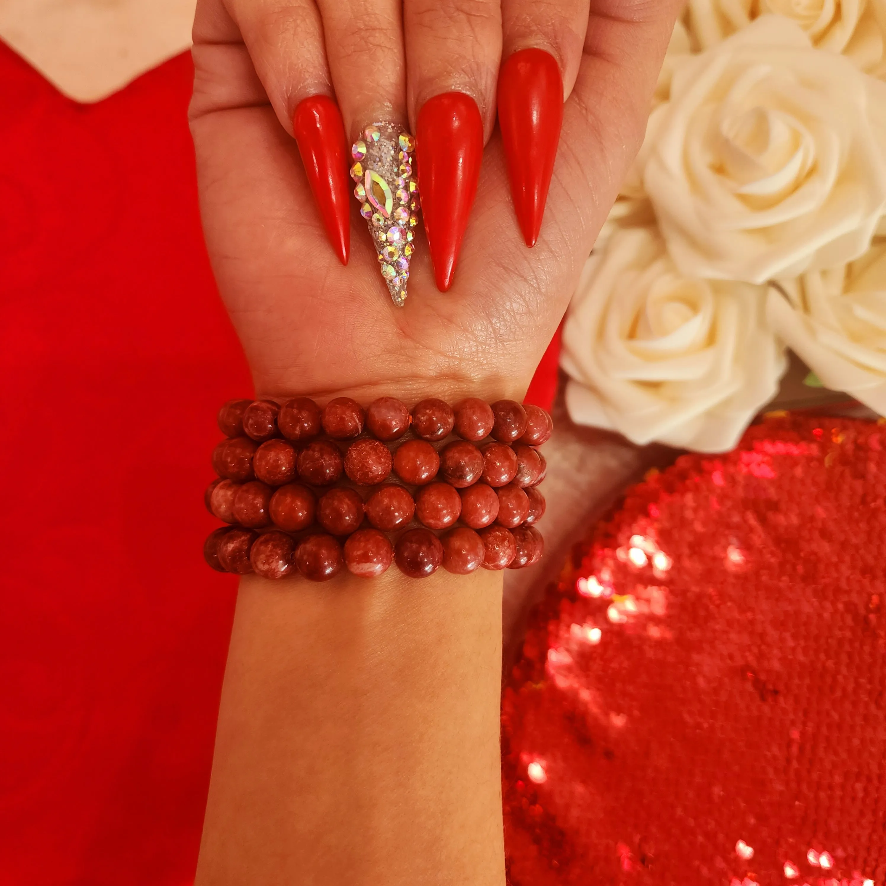 Thulite Bracelet (High Quality) for Attraction, Joy and Self Love