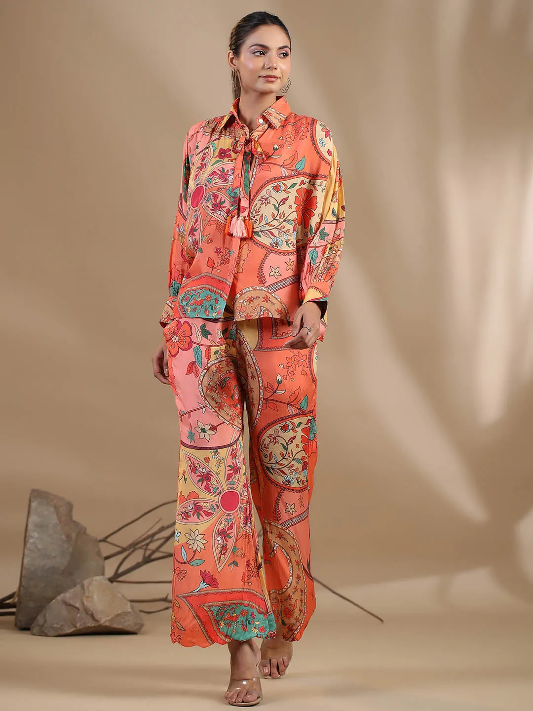 Trendy Co-ord Set with Flare Pants