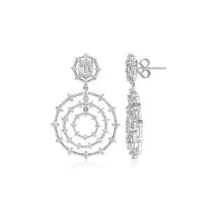 Triple Circle Diamond Earrings