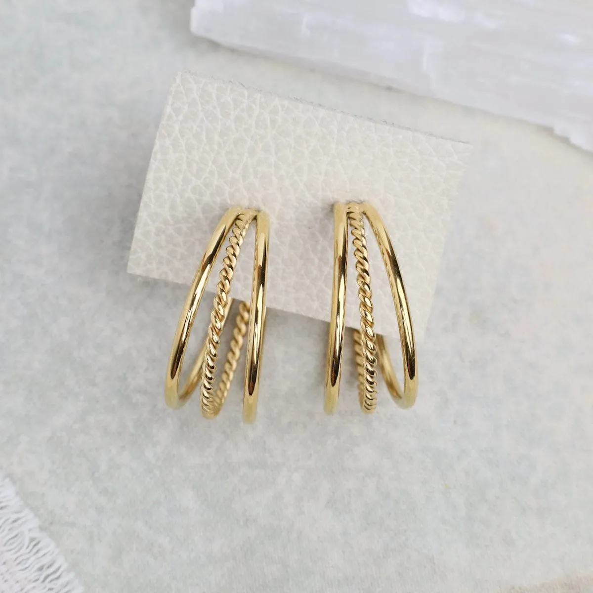 Triple Hoop Earrings