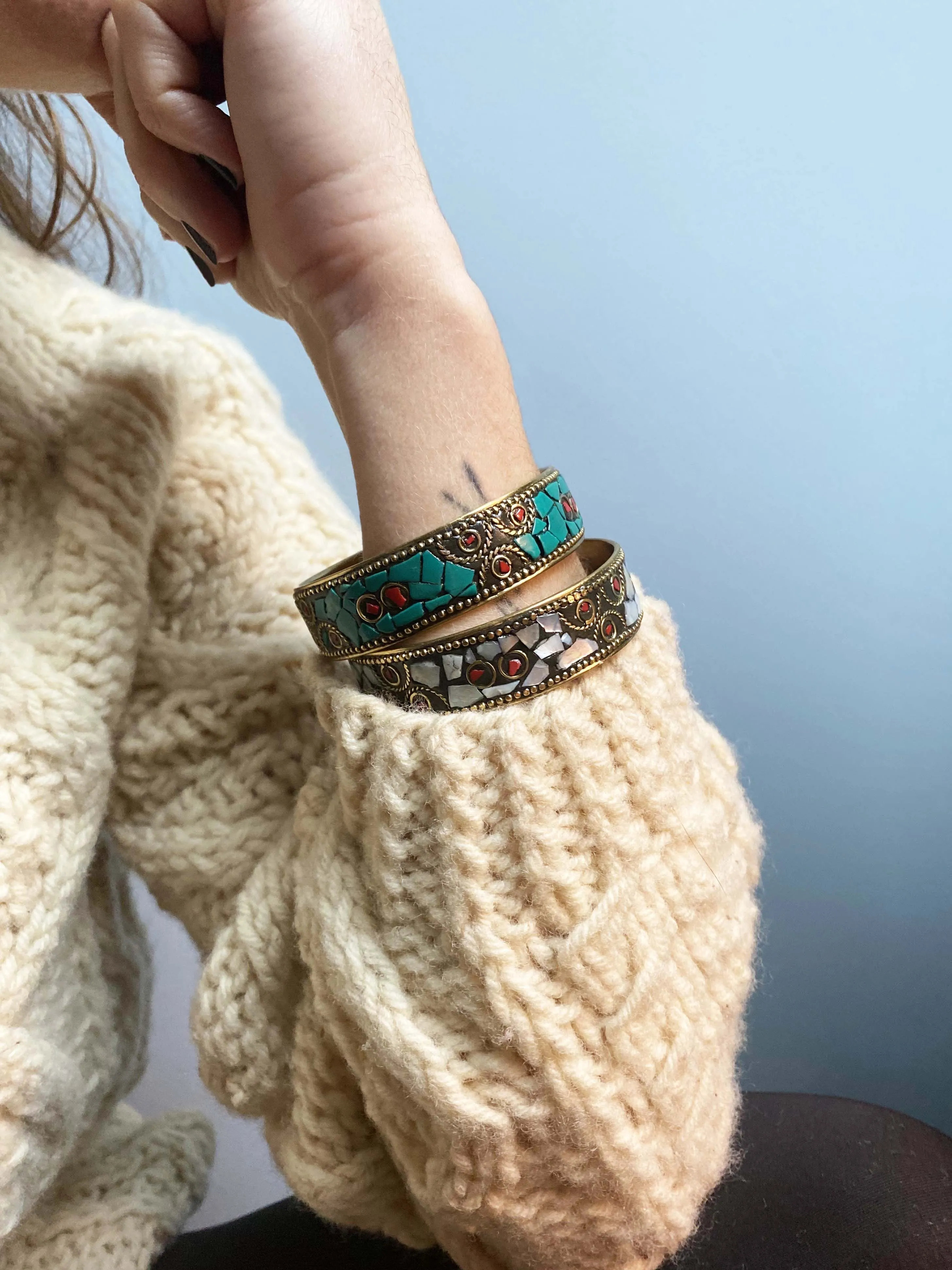 Turquoise Mosaic Bangle