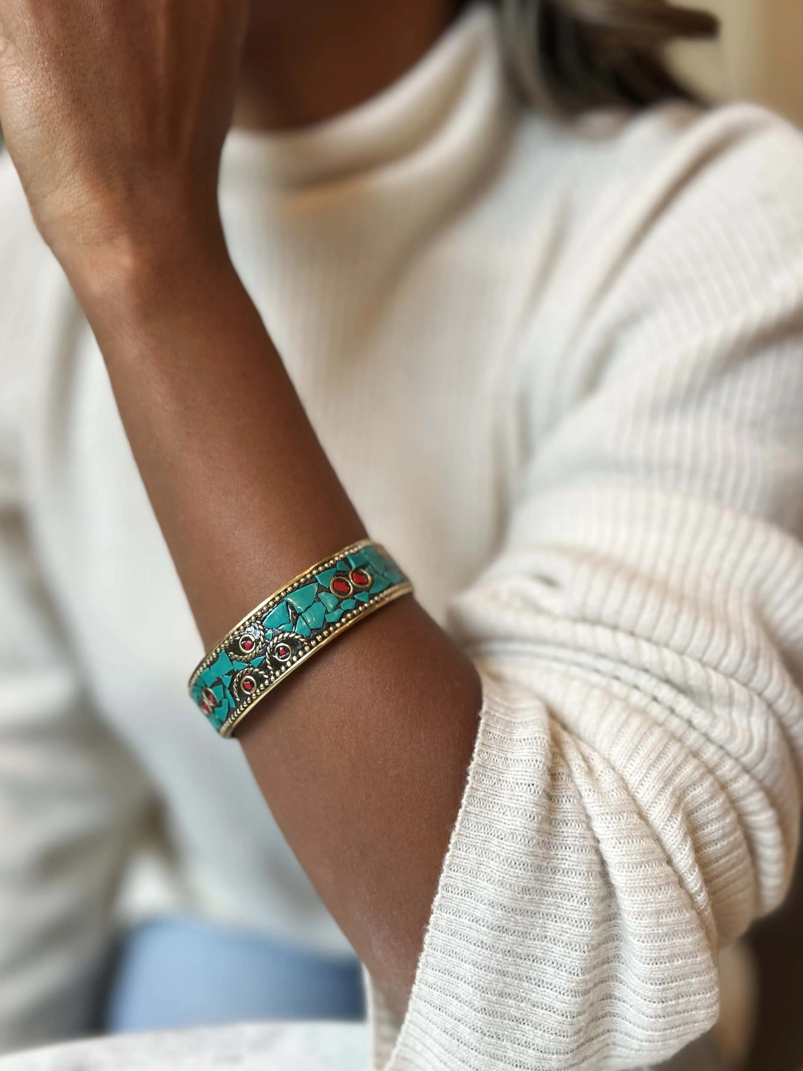 Turquoise Mosaic Bangle