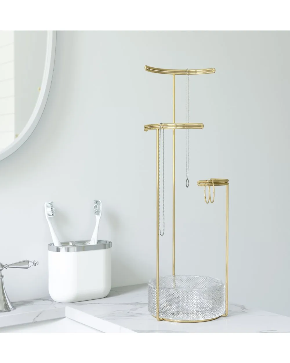 Umbra Tesora Jewelry Stand Brass