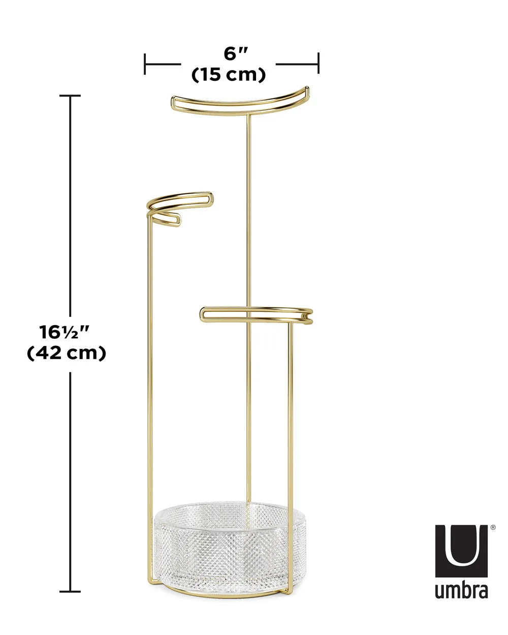 Umbra Tesora Jewelry Stand Brass