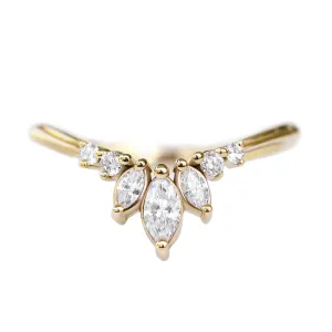 Unique Chevron Marquise Diamond Ring - "Danielle" ♥
