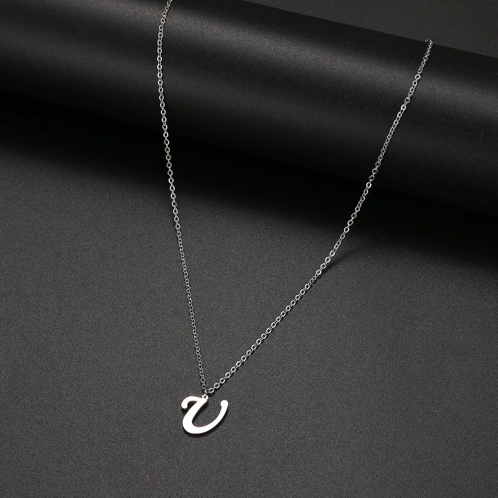unisex necklaces alphabet initial pendants personalised couple necklace ✈️ free.shipping