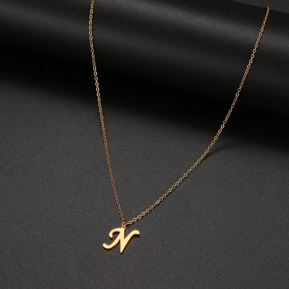 unisex necklaces alphabet initial pendants personalised couple necklace ✈️ free.shipping