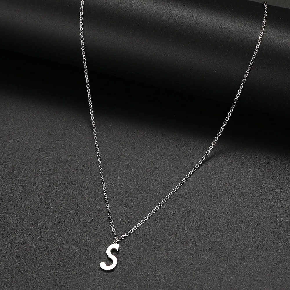 unisex necklaces alphabet initial pendants personalised couple necklace ✈️ free.shipping
