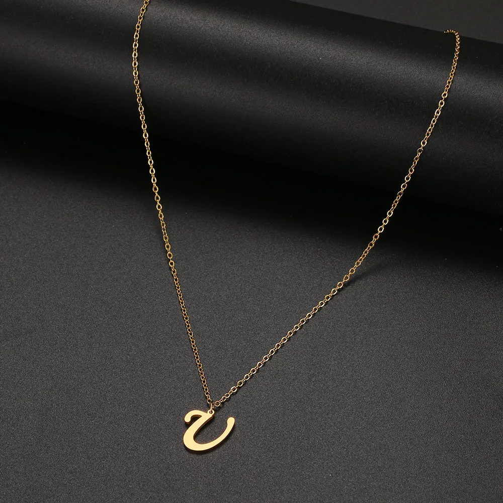 unisex necklaces alphabet initial pendants personalised couple necklace ✈️ free.shipping