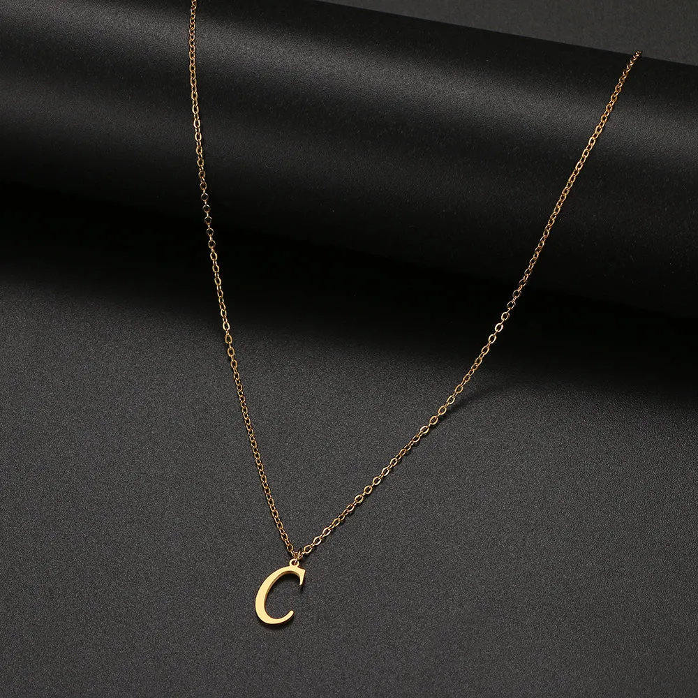 unisex necklaces alphabet initial pendants personalised couple necklace ✈️ free.shipping