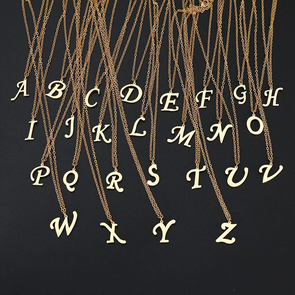 unisex necklaces alphabet initial pendants personalised couple necklace ✈️ free.shipping