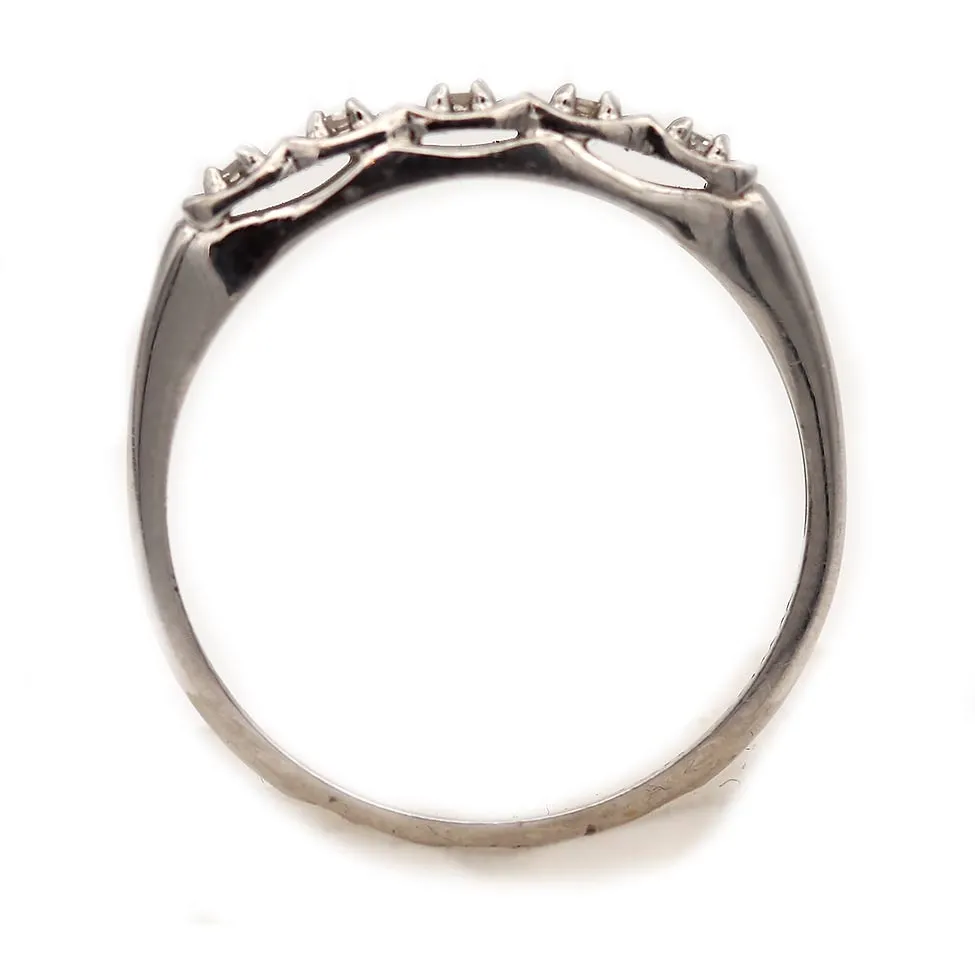 Vintage 1950s Single Cut Diamond Wedding Band
