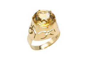Vintage citrine ring in 14 carat gold