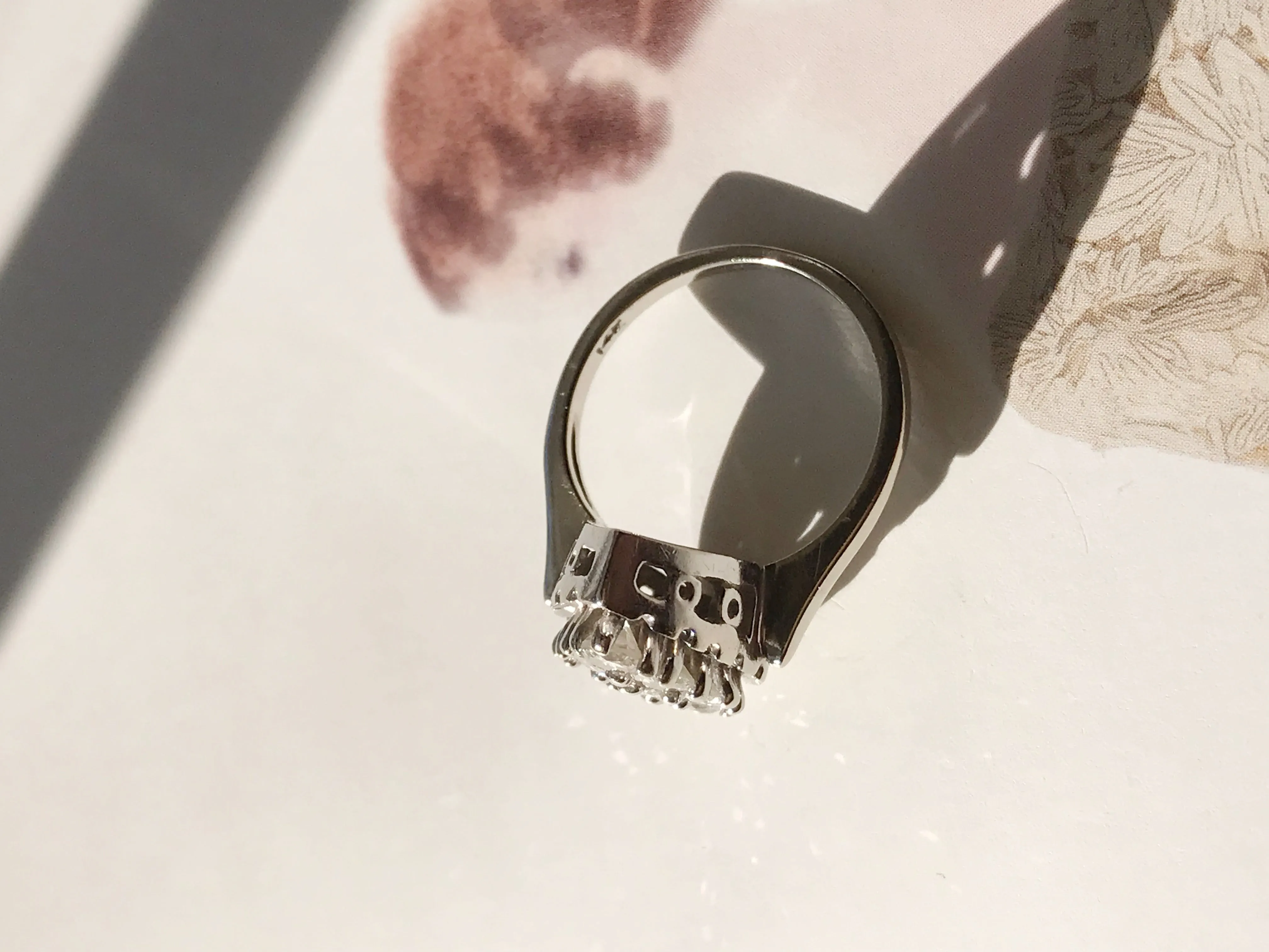 Vintage Diamond Teardrop Ring
