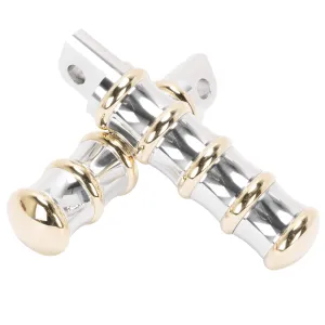 Vintage Line Foot Pegs - Auminum & Brass