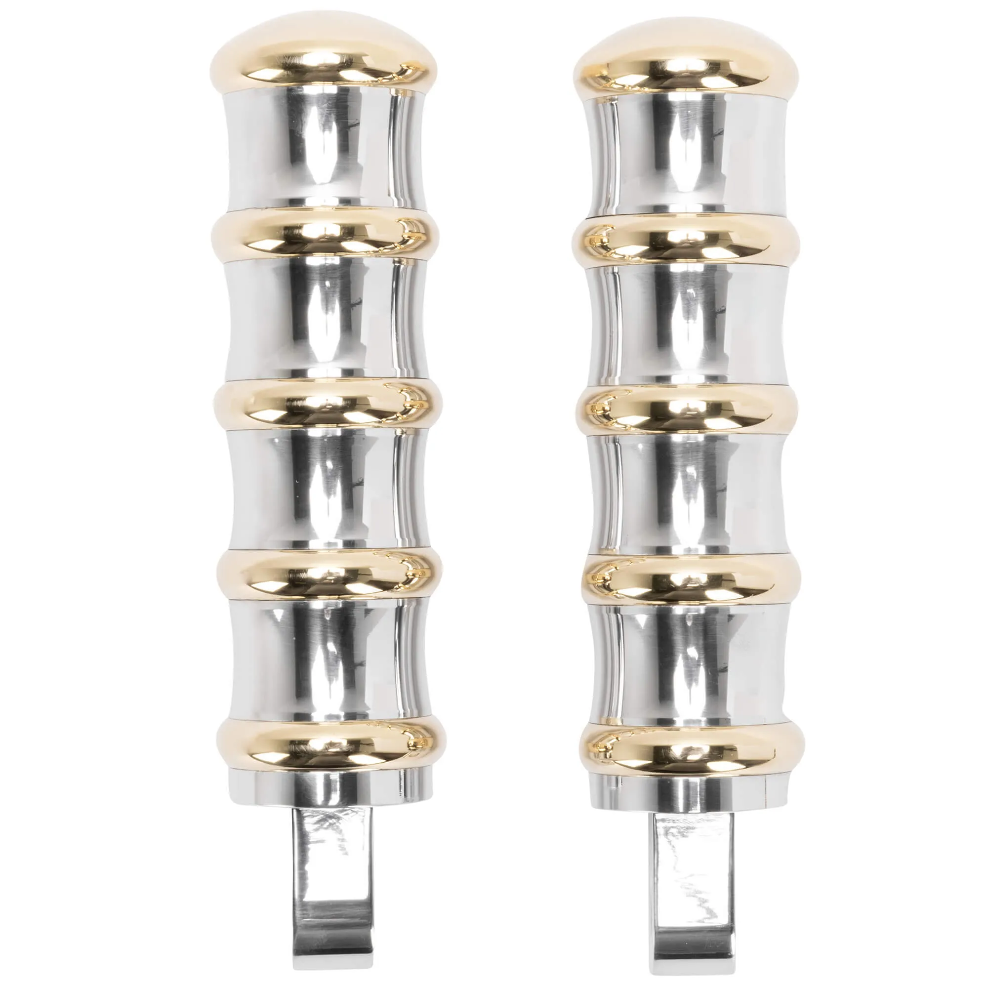 Vintage Line Foot Pegs - Auminum & Brass