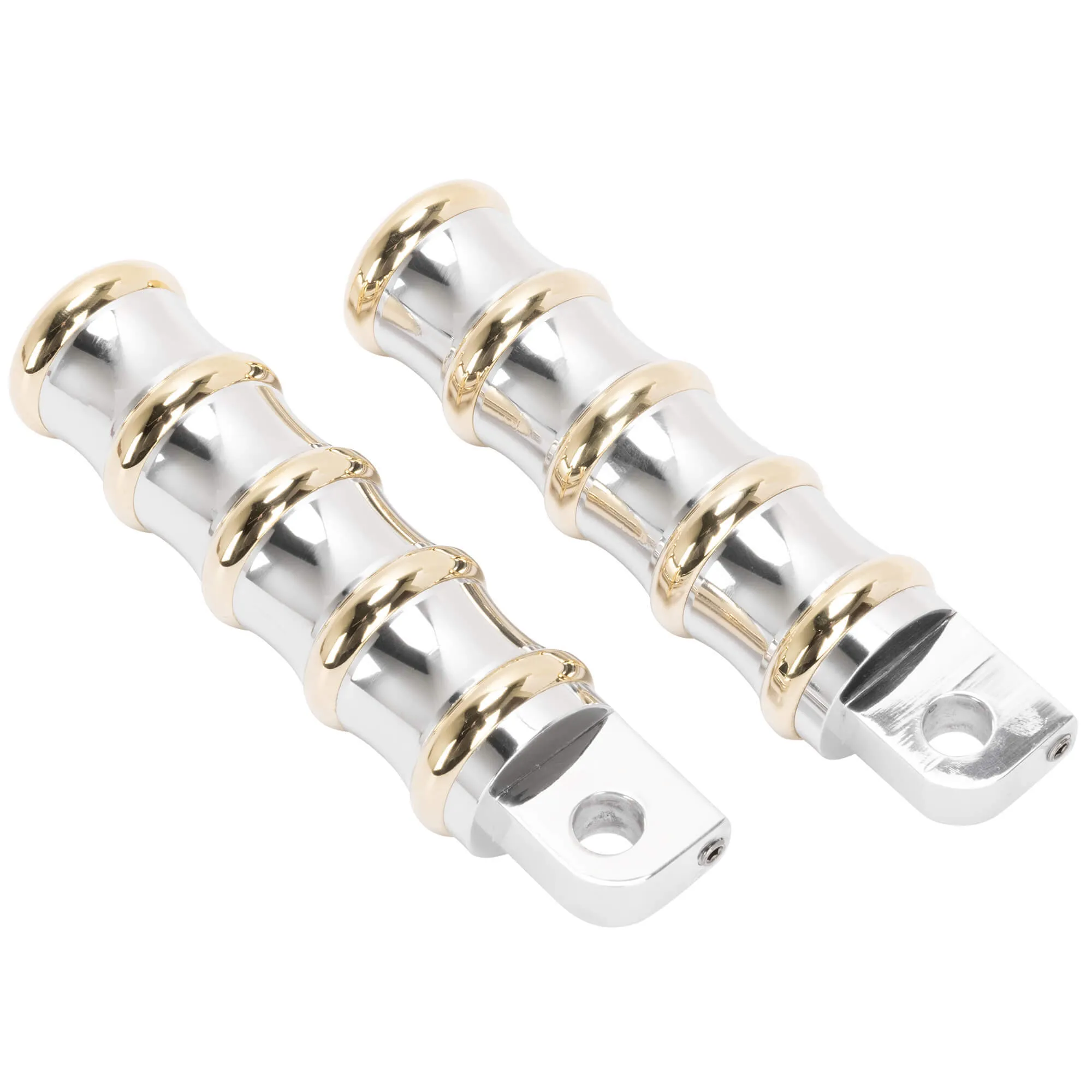 Vintage Line Foot Pegs - Auminum & Brass