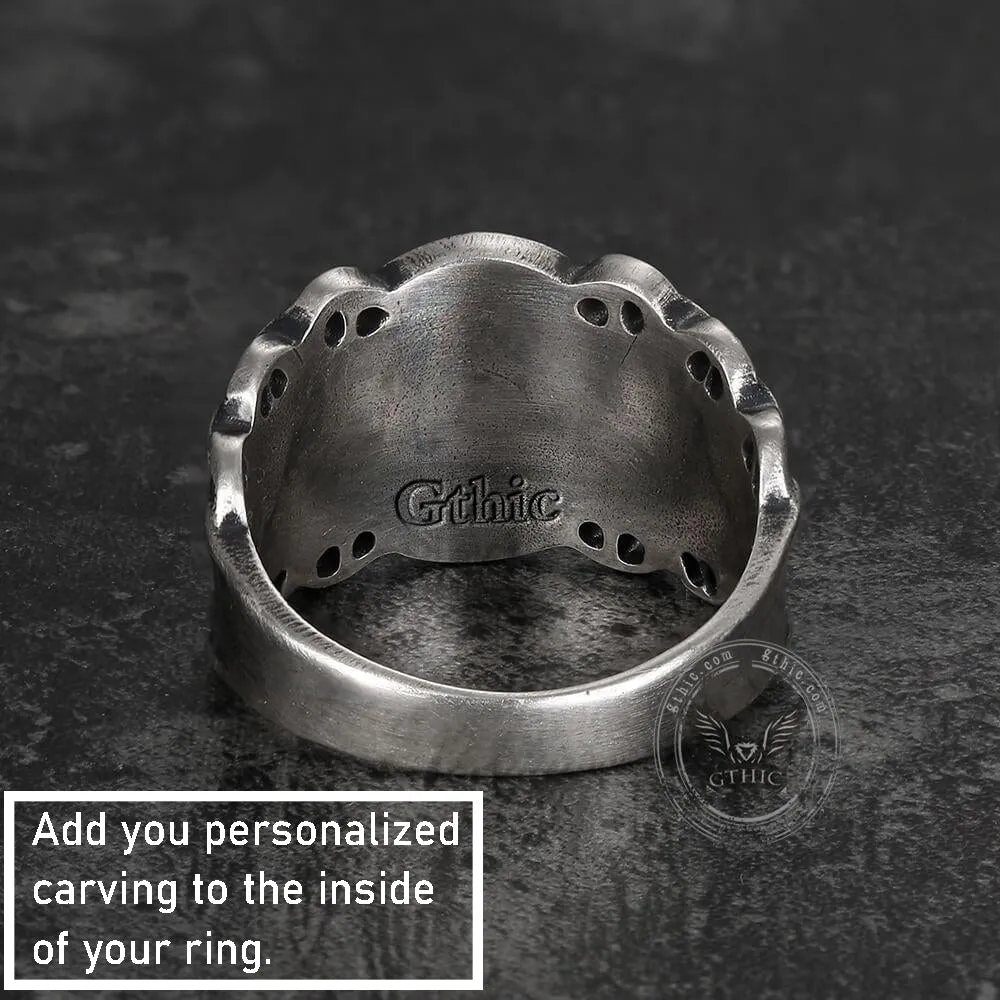 Vintage Northern Pirate Compass Sterling Silver Marine Ring